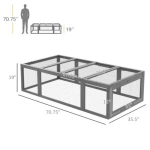 Spacious Wooden Rabbit Hutch with Secure Doors