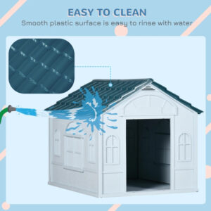 Durable Plastic Dog House - Indoor/Outdoor Shelter