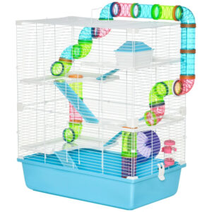 Large 5-Tier Hamster Cage with Wheel, Bottle & Dish