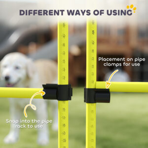 Adjustable Jump Bars Dog Agility Training Set with Bag
