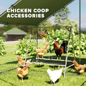 Elevated Roosting Bars with Swings for Happy Chickens