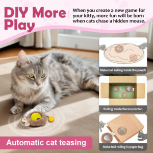 Smart Rolling Ball with Lights & Sounds for Cats