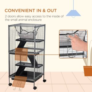 Large Multi-Level Cage with Hammock & Easy-Clean Tray
