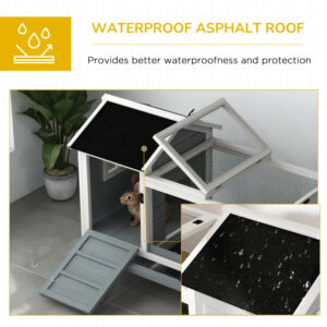Mobile Rabbit Home with Easy-Clean Tray