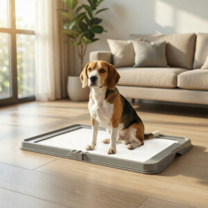 Foldable Pee Pad Holder with 3 Disposable Pads