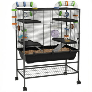 Large Habitat with Wheel, Tubes & Platforms for Small Pets